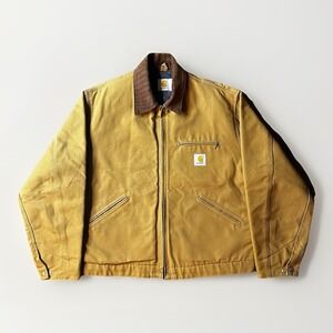 Vintage Carhartt Detroit Jacket Mens XL 46 Duck Canvas Tan Interstellar Blanket